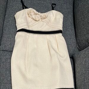Elegant Cream Strapless Dress